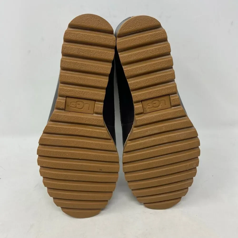 UGG Alasdair Waterproof Suede Sheepskin Wedge Booties Women Size 7.5 - Picture 7 of 7